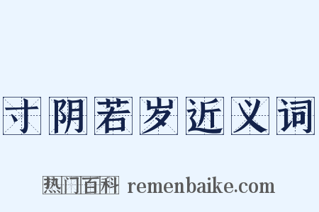 寸阴若岁近义词是什么意思的图片